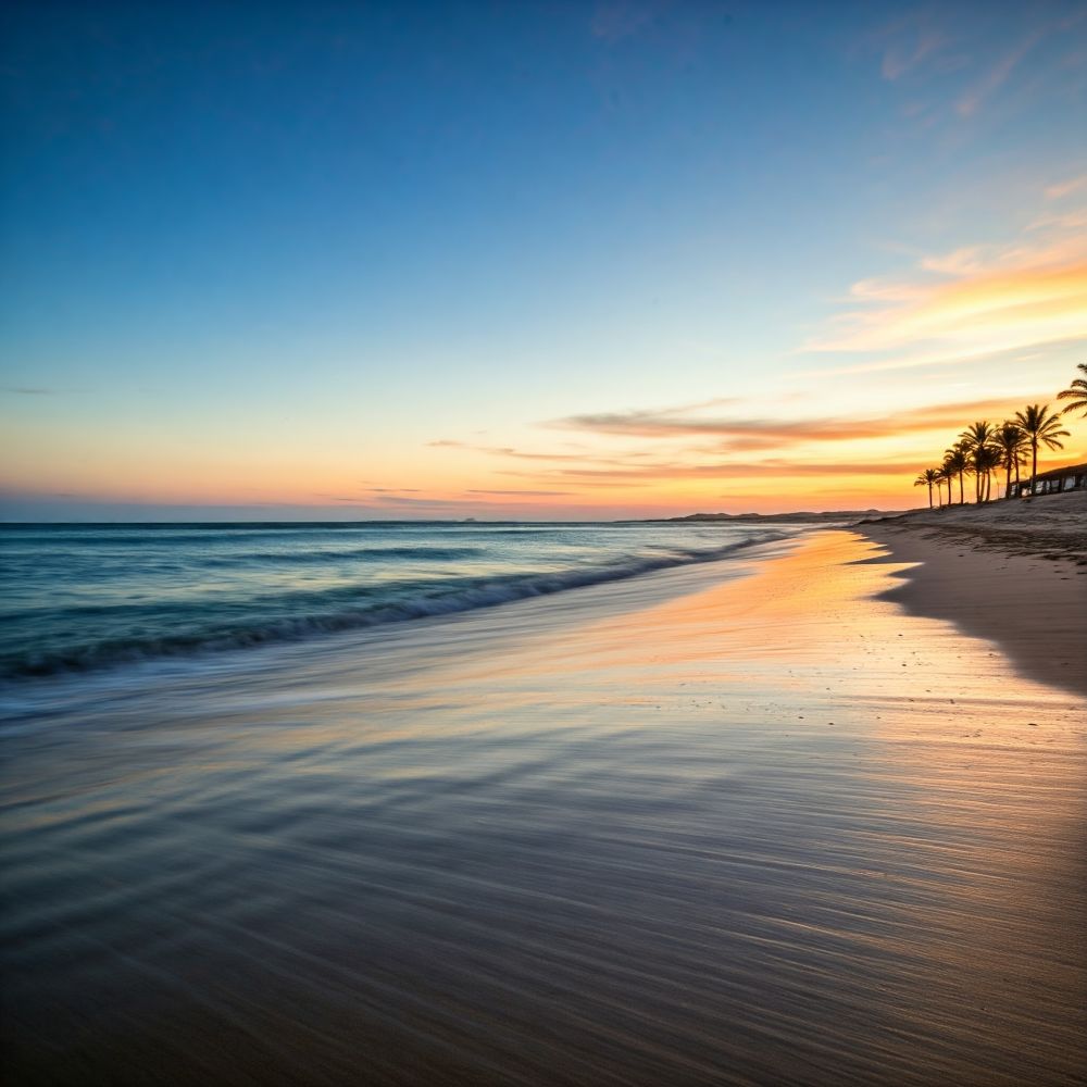 a beach at sunset, representing where we offer therapy services in Virginia